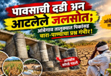आंबेगावच्या उत्तर भागात दुष्काळी सावट; घोड शाखेला तातडीने पाणी न सोडल्यास आंदोलनाचा इशारा